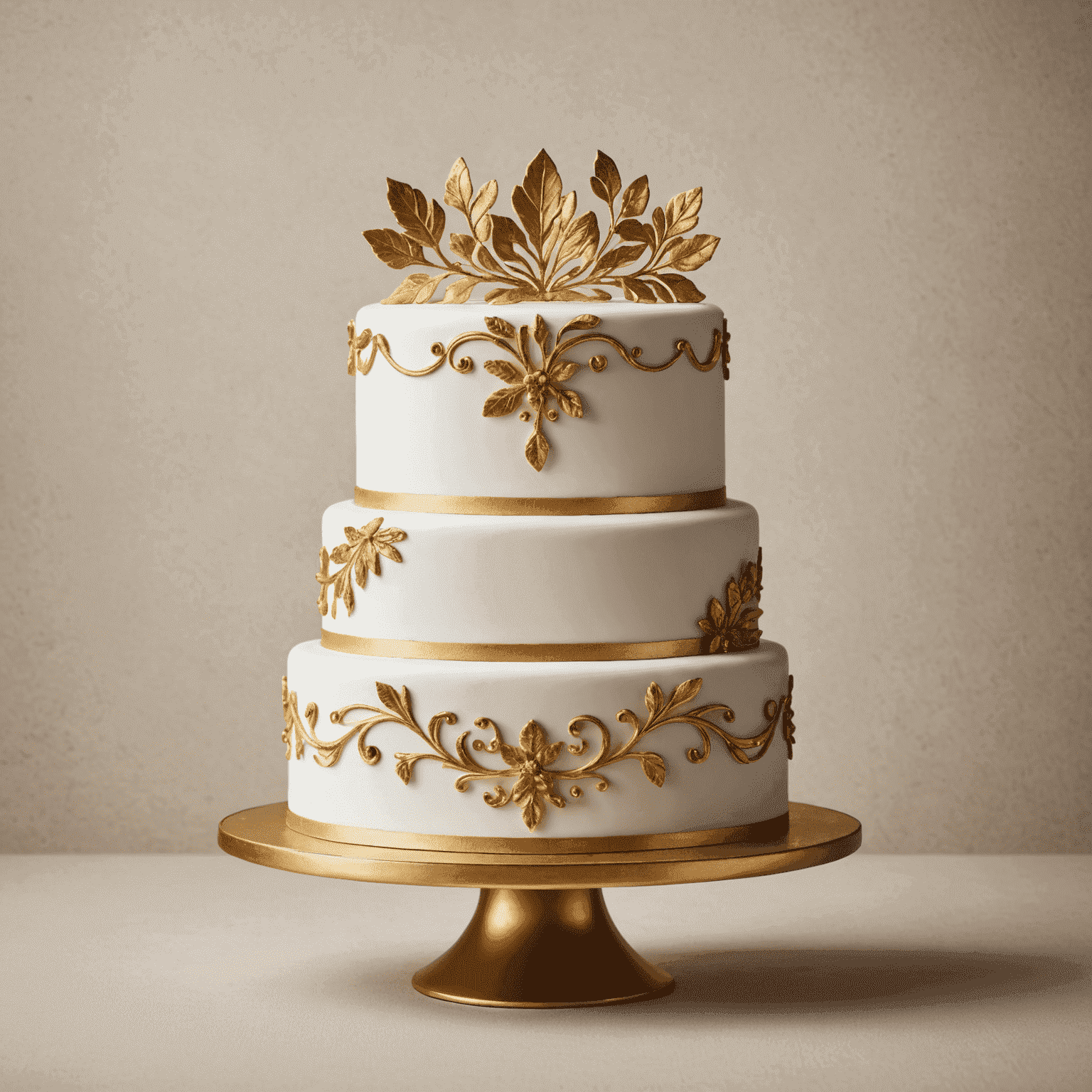 Logo de Pasteles Artesanales - Un elegante diseño de pastel con detalles dorados