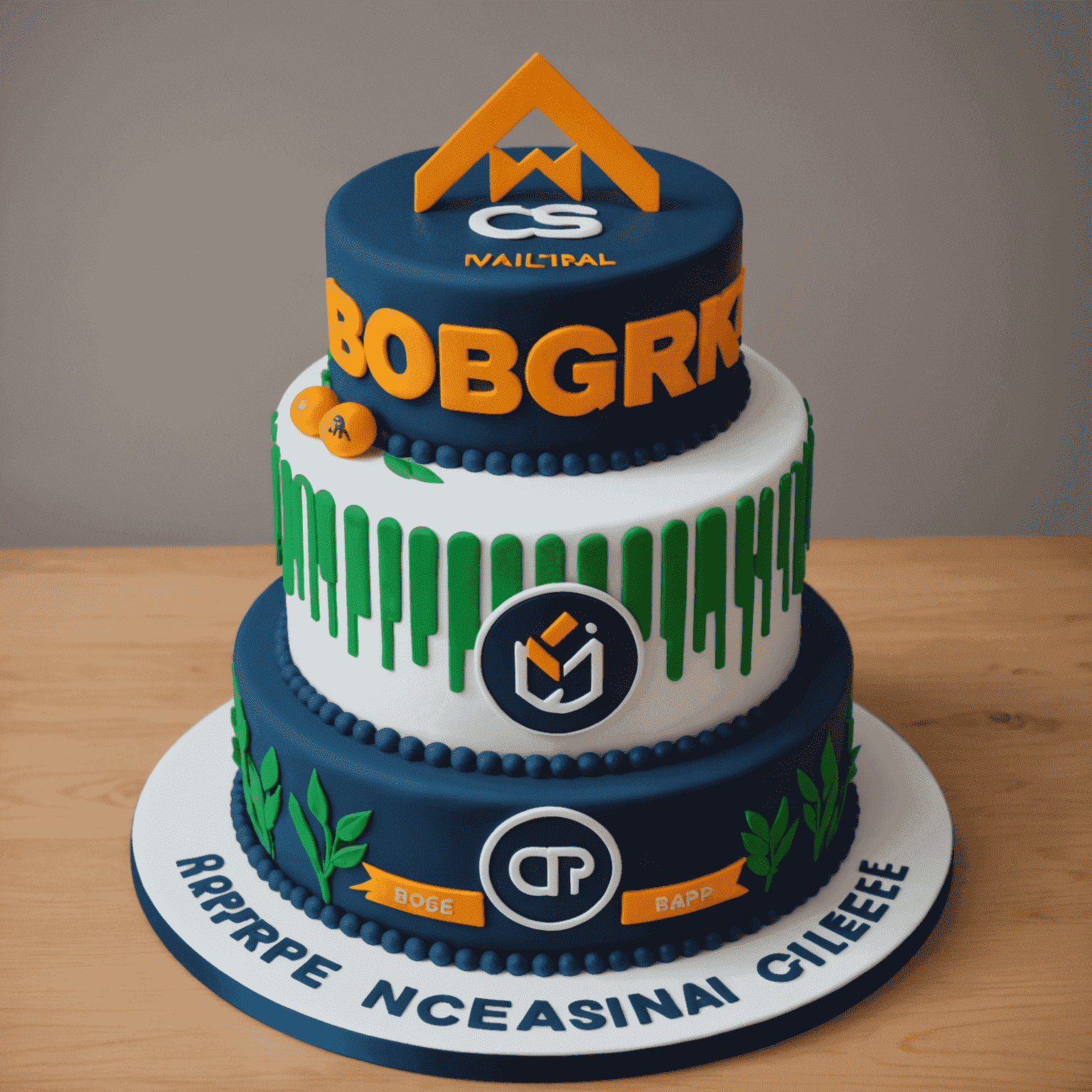 Un pastel corporativo con logo de empresa y diseño profesional