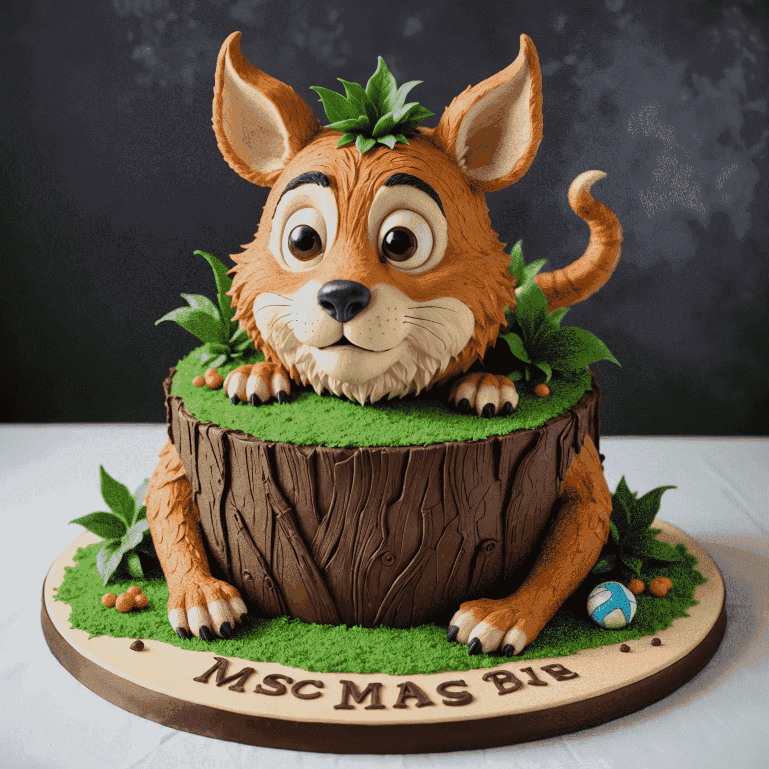 Un pastel temático elaborado con diseño de personaje de cuento